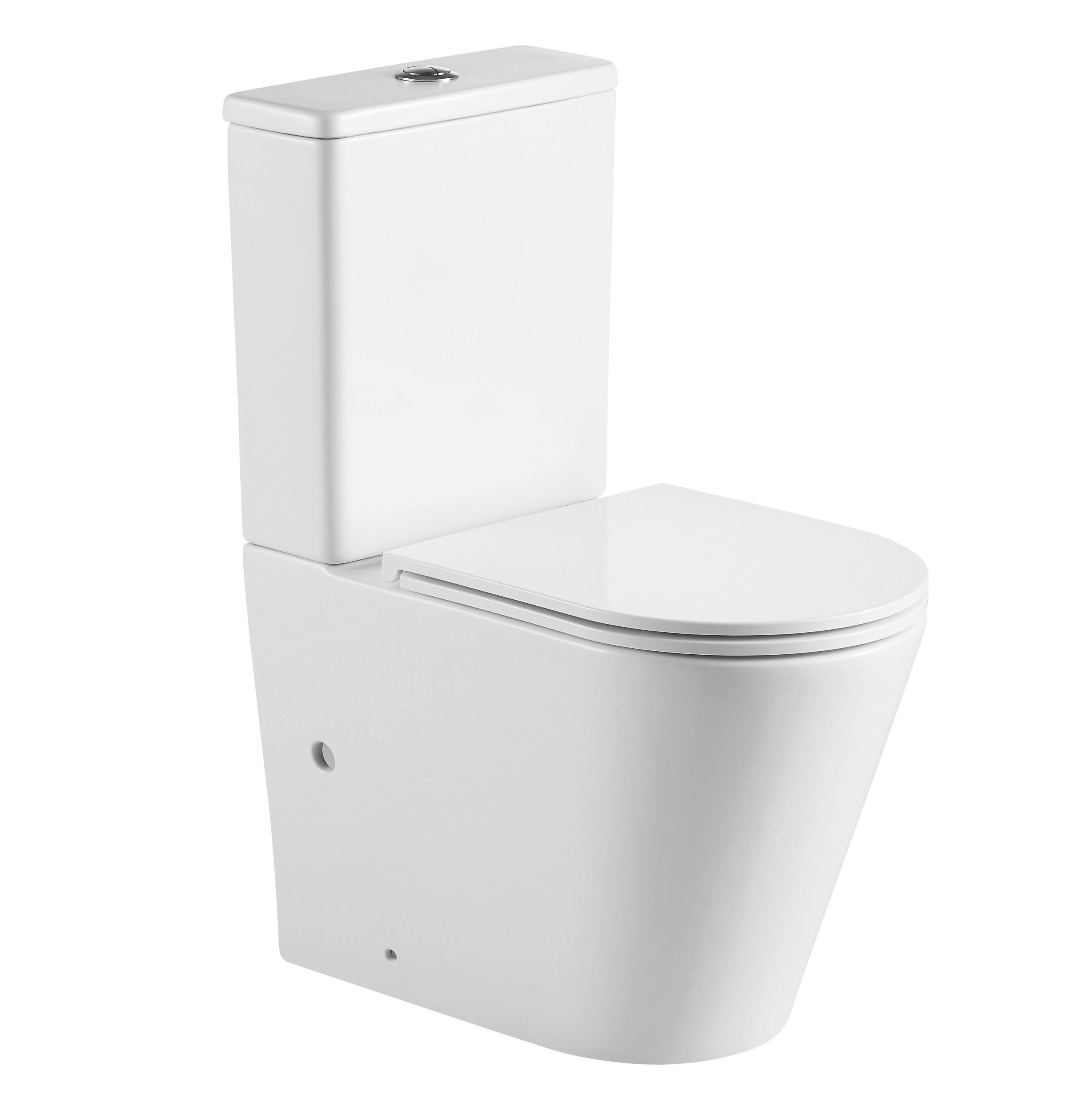 MERCIO BERLIN QUIETFLUSH RIMLESS AND TORNADO FLUSH BACK TO WALL TOILET SUITE HIGH GLOSS WHITE