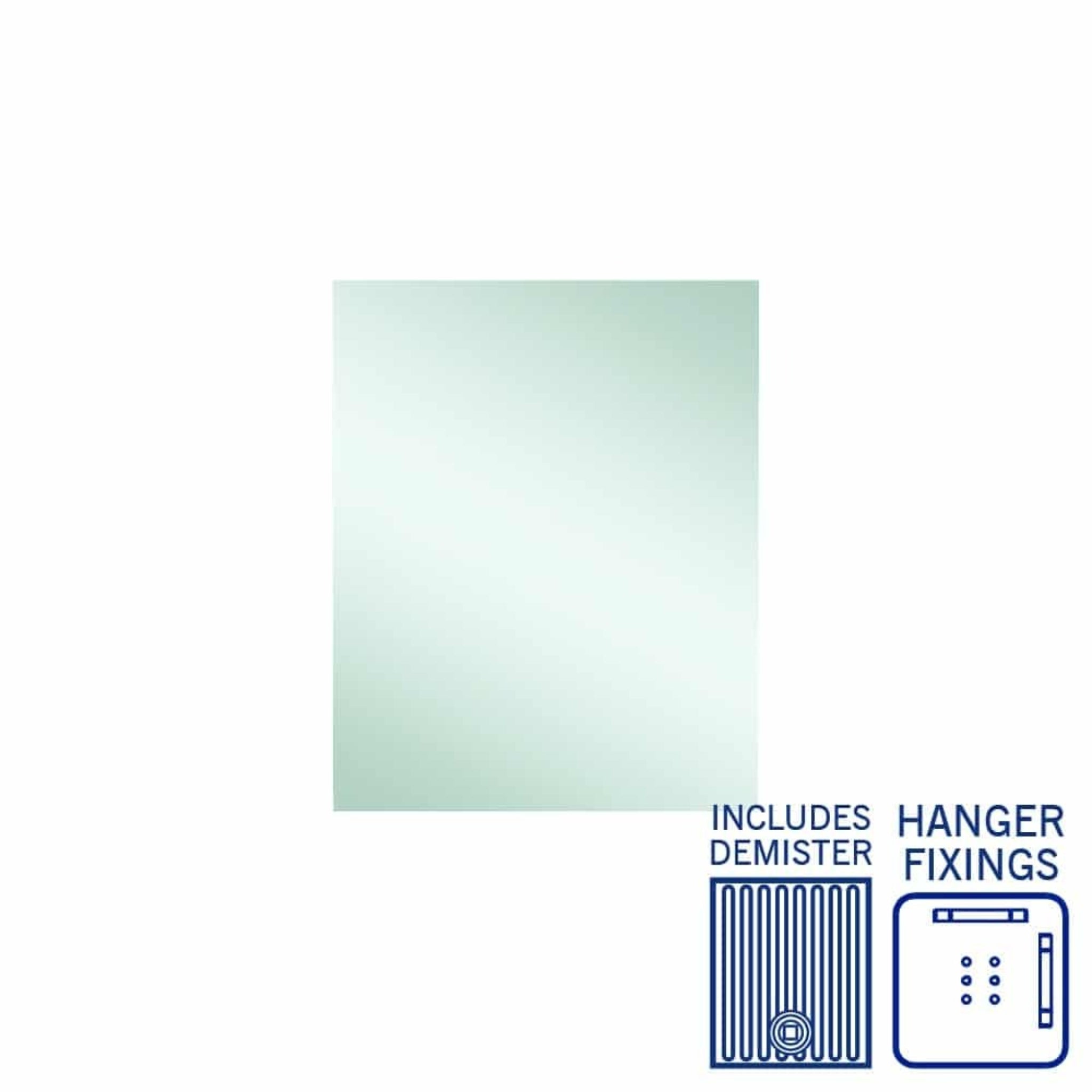 THERMOGROUP ABLAZE RECTANGLE POLISHED EDGE MIRROR WITH DEMISTER 600X750MM