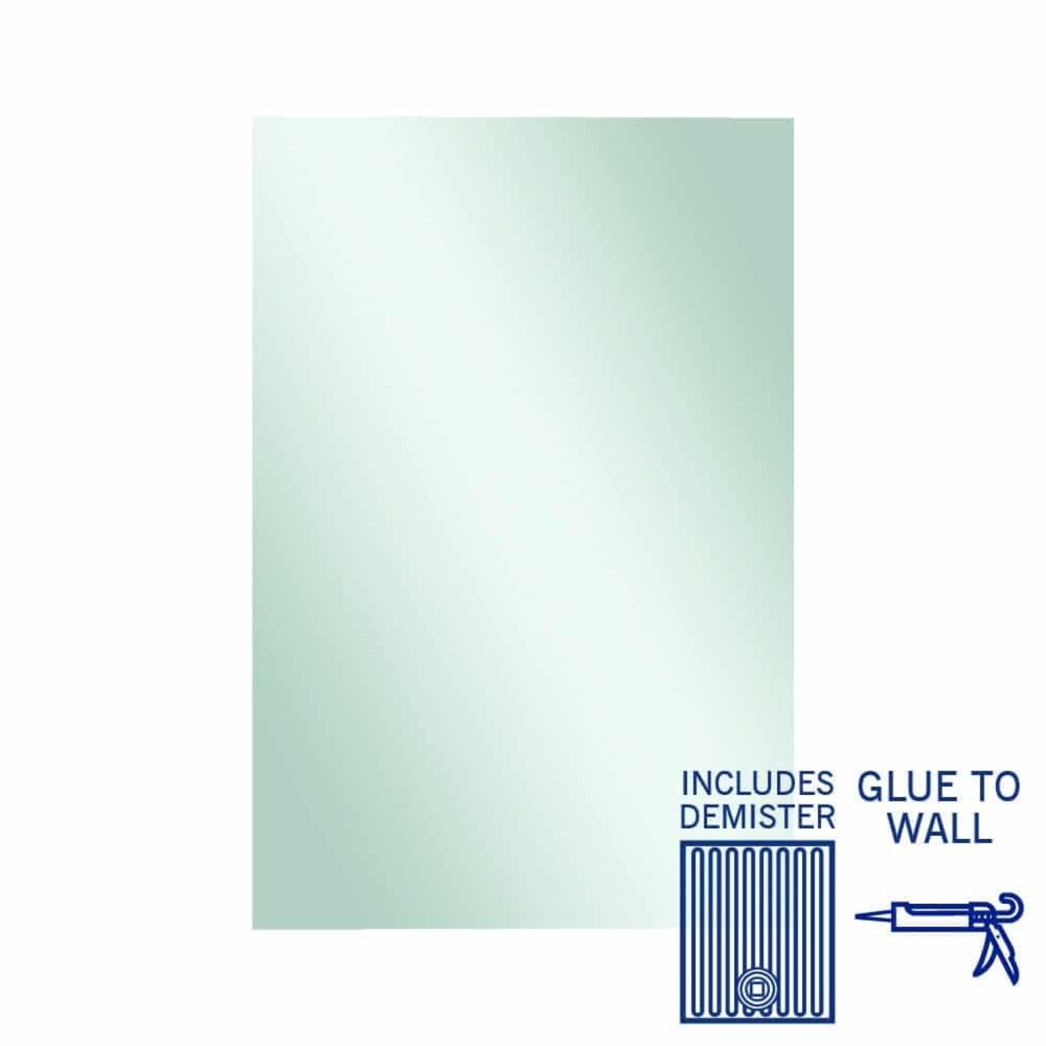 THERMOGROUP ABLAZE RECTANGLE POLISHED EDGE MIRROR WITH DEMISTER 800X1200MM