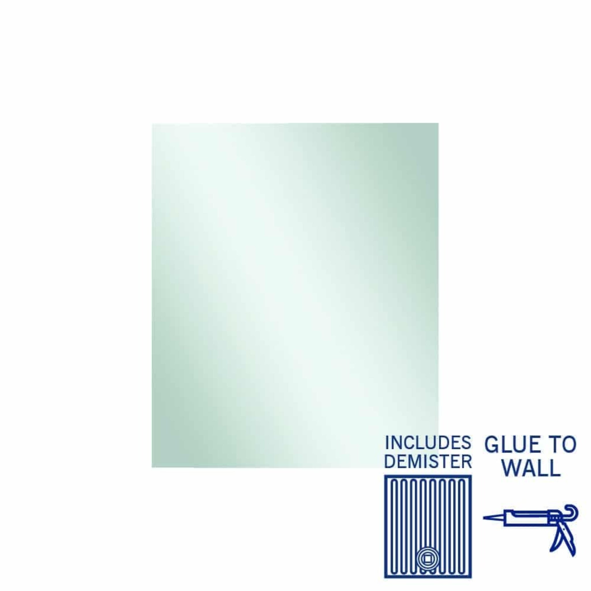 THERMOGROUP ABLAZE RECTANGLE POLISHED EDGE MIRROR WITH DEMISTER 750X900MM