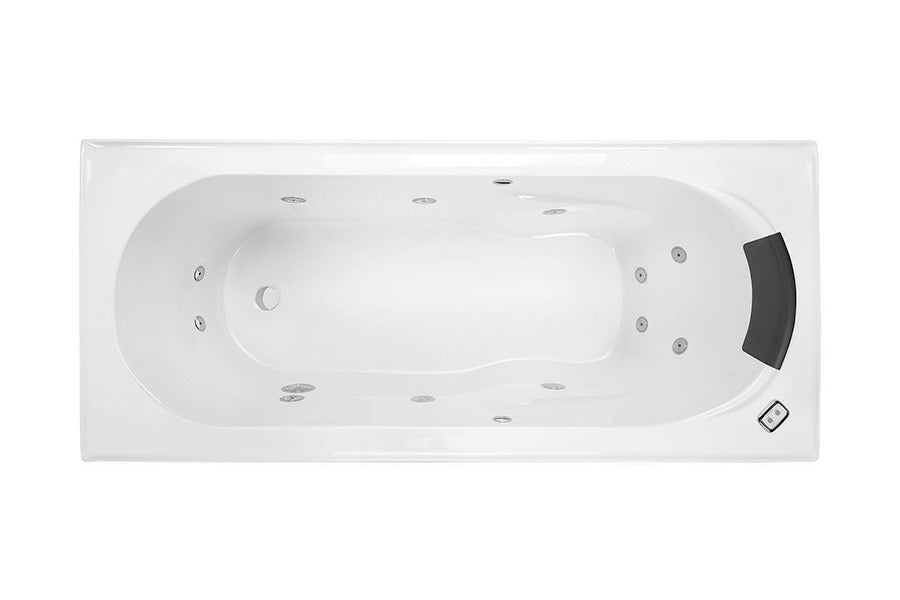 DECINA ADATTO INSET CONTOUR SPA BATH GLOSS WHITE (AVAILABLE IN 1510MM AND 1650MM) WITH 12-JETS