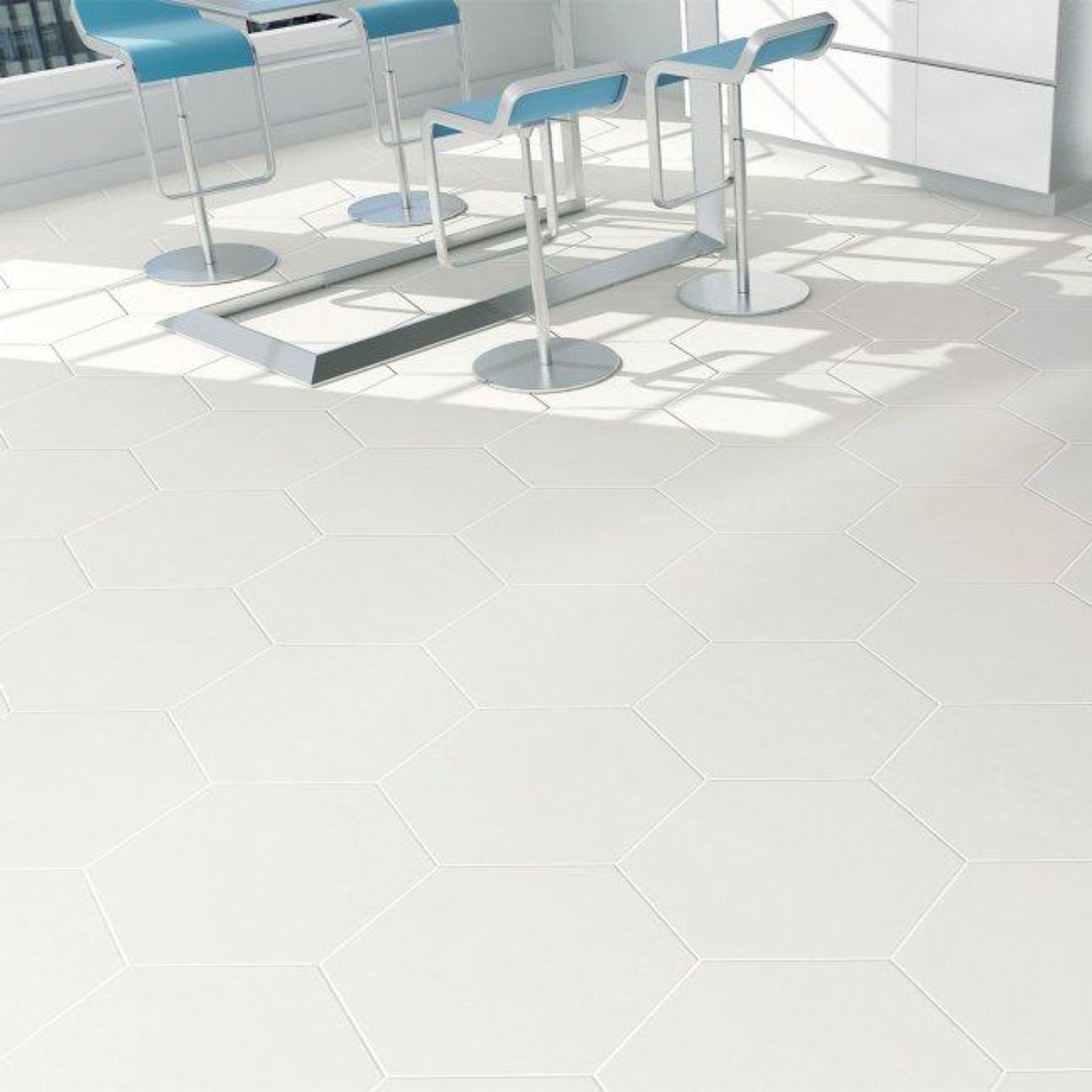 EVERSTONE DURASTONE CREMA LUNA MATTE 300X260MM HEXAGON TILE (PER BOX)