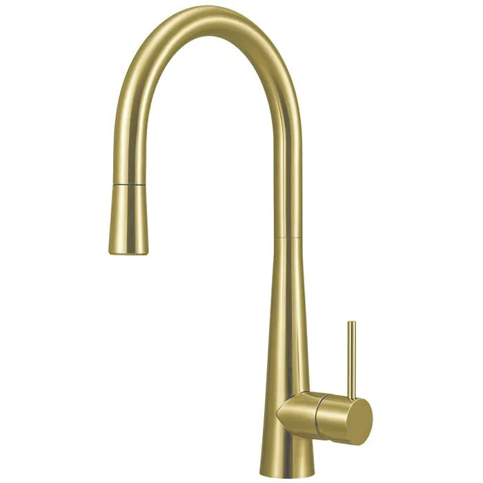 INSPIRE PULL OUT SINK MIXER 420MM BRUSHED GOLD