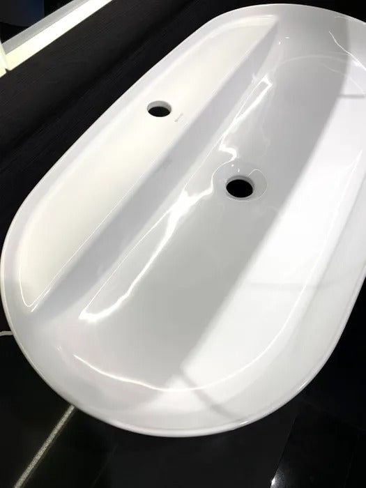 INSPIRE BASIN OVAL 1TH GLOSS WHITE 815MM
