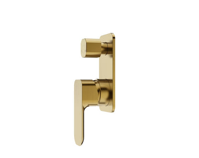 OSKAR SHOWER WALL MIXER WITH DIVERTER BRUSHED GOLD