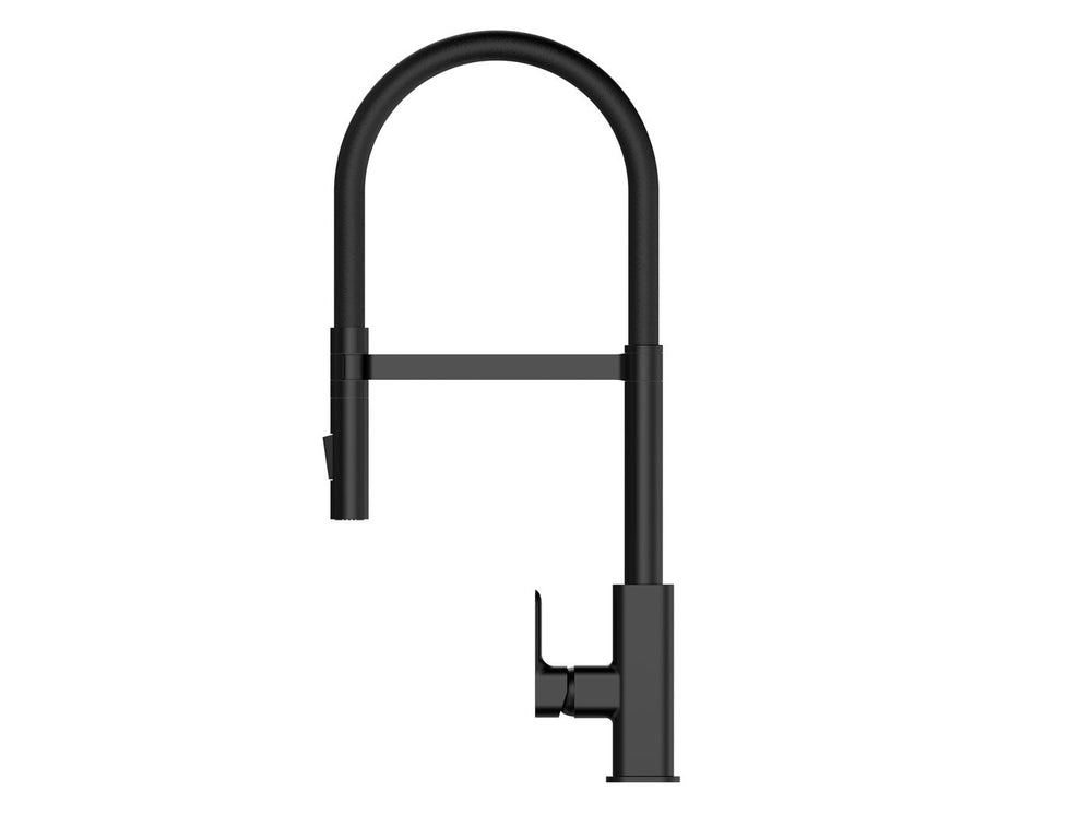 OSKAR PULL OUT SINK MIXER 565MM MATTE BLACK