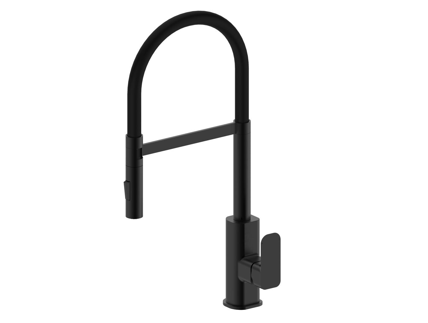 OSKAR PULL OUT SINK MIXER 565MM MATTE BLACK
