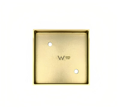 INSPIRE SMART TILES WASTE SQUARE BRUSHED GOLD 114MM