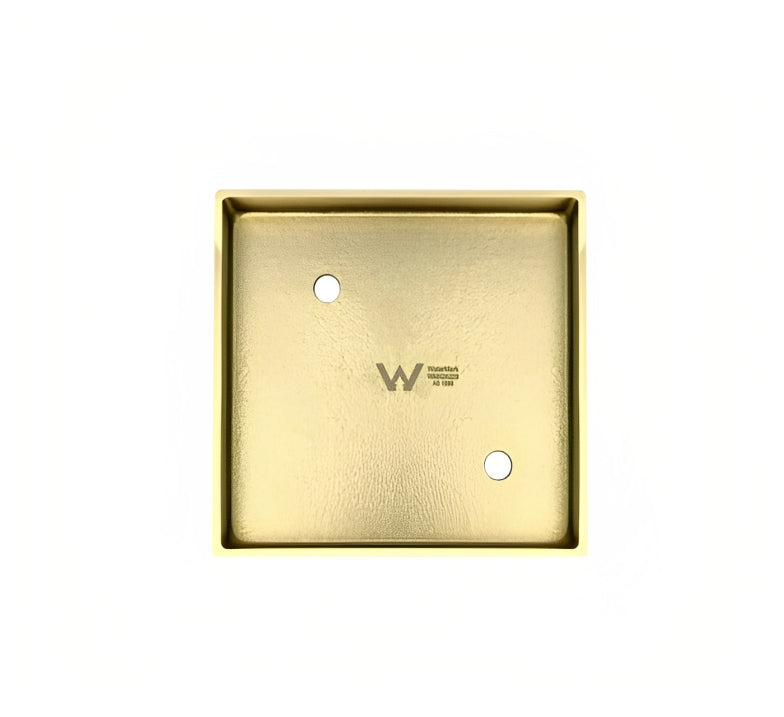 INSPIRE SMART TILES WASTE SQUARE BRUSHED GOLD 114MM