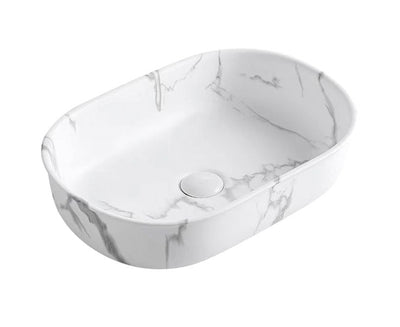 OTTI BRONTE OVAL ABOVE COUNTER BASIN CARRARA 500MM