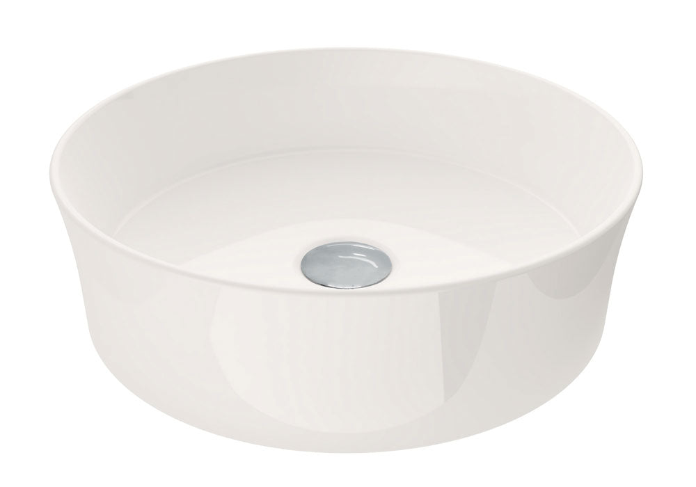 TURNER HASTINGS FINO ROUND ABOVE COUNTER FIRECLAY BASIN GLOSS WHITE 382MM