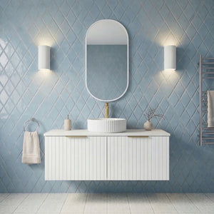 FIENZA BAYVIEW ULTRA WHITE MATTE 1200MM SINGLE BOWL WALL HUNG VANITY