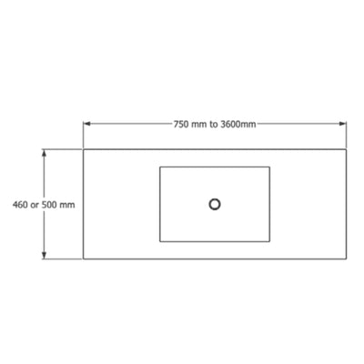 CONCRETE STUDIO BALY SEMI-RECESSED BASIN GREY 900MM