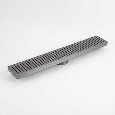 RADIANT HEATING LINEAR SLOTTED FLOOR GRATE GUN METAL GREY (AVAILABLE IN 600MM, 700MM, 800MM AND 900MM)