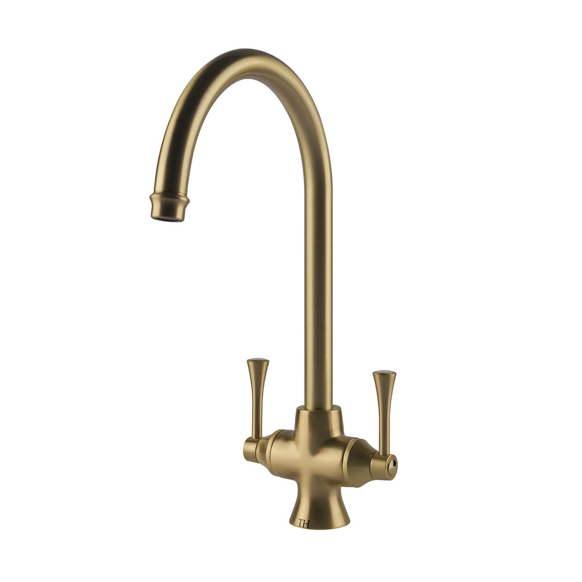 TURNER HASTINGS GOSFORD DOUBLE SINK MIXER 390MM BRUSHED BRASS