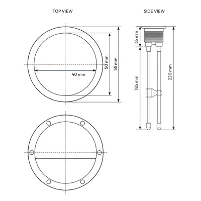 BELBAGNO TOILET SUITES ROUND FLUSH BUTTON 55MM BRUSHED BRASS
