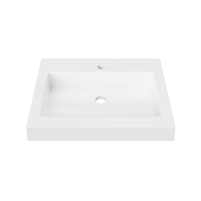 DUROCLASS ESSENTIAL SINGLE BOWL WALL HUNG ACCESSIBLE BASIN GLOSS WHITE (MULTIPLE SIZES AVAILABLE)