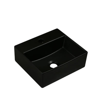 INFINITY ABOVE COUNTER CERAMIC BASIN MATTE BLACK 335MM