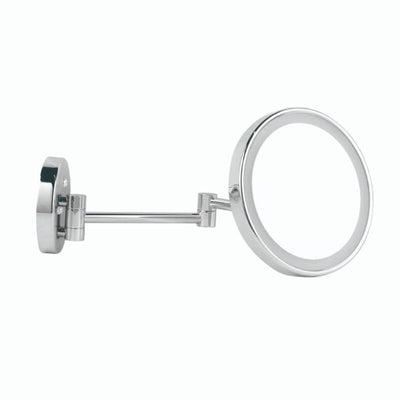 REMER ILLUSION ROUND LED MAGNIFYING MIRROR WITH ADJUSTABLE SWIVEL ARM CHROME 203X203MM