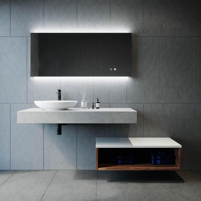 REMER MIRO RECTANGLE FRAMELESS LED MIRROR WITH DEMISTER 1500X750MM