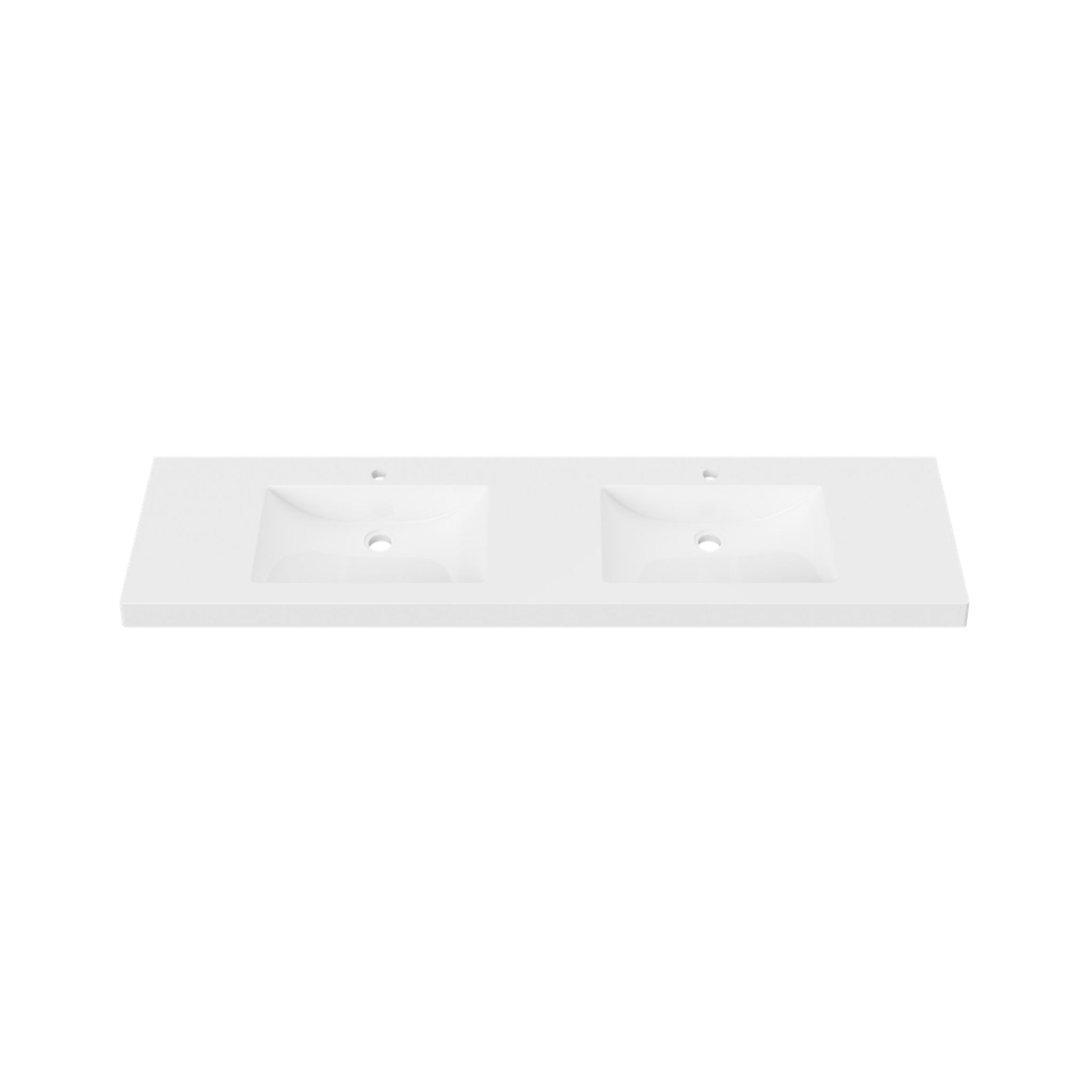 DUROCLASS MONACO GRAND GLOSS WHITE DOUBLE BOWL UNDERMOUNT VANITY TOP (AVAILABLE IN 1500MM AND 1800MM)