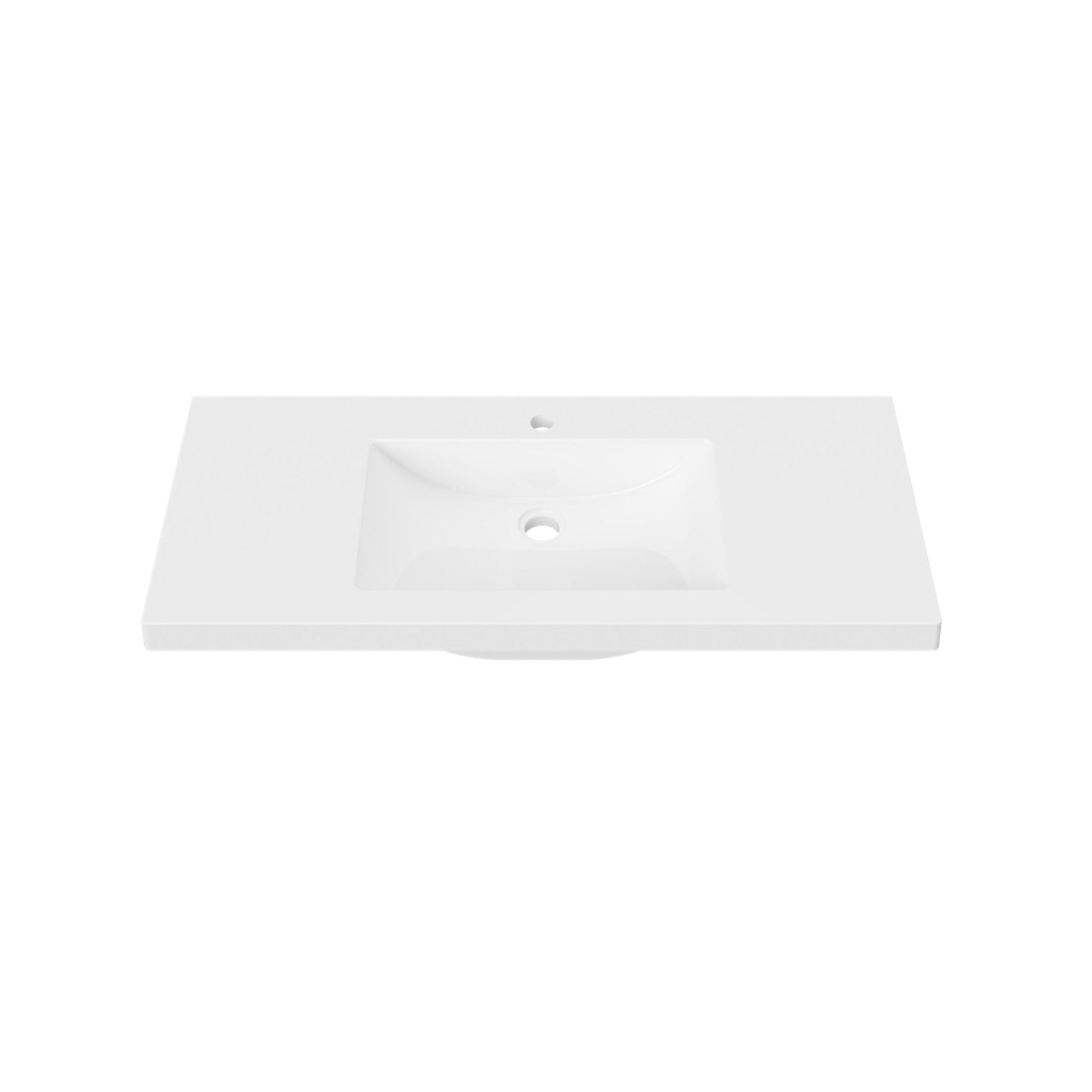 DUROCLASS MONACO MAJOR GLOSS WHITE SINGLE BOWL UNDERMOUNT VANITY TOP (MULTIPLE SIZES AVAILABLE)