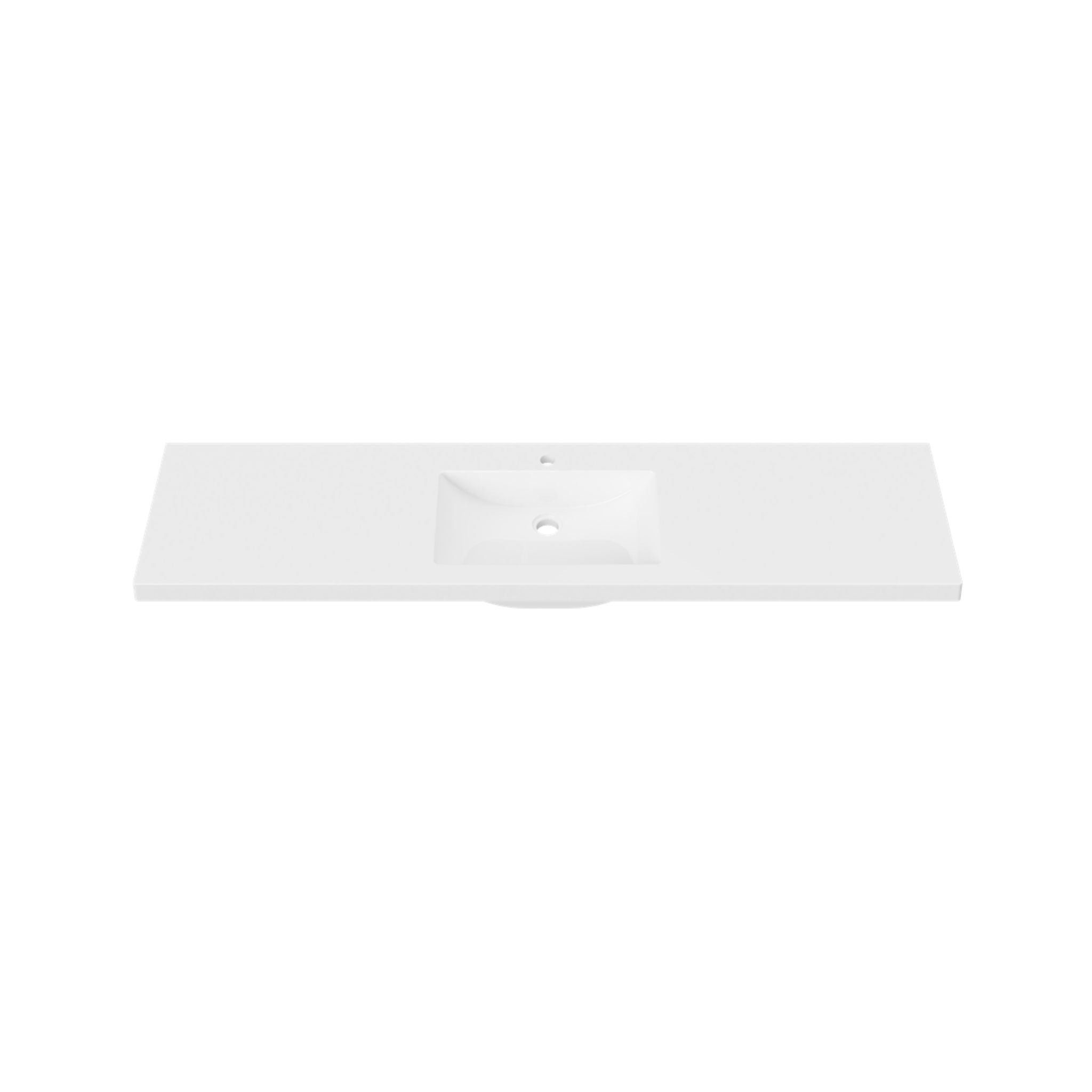 DUROCLASS MONACO MAJOR GLOSS WHITE SINGLE BOWL UNDERMOUNT VANITY TOP (MULTIPLE SIZES AVAILABLE)