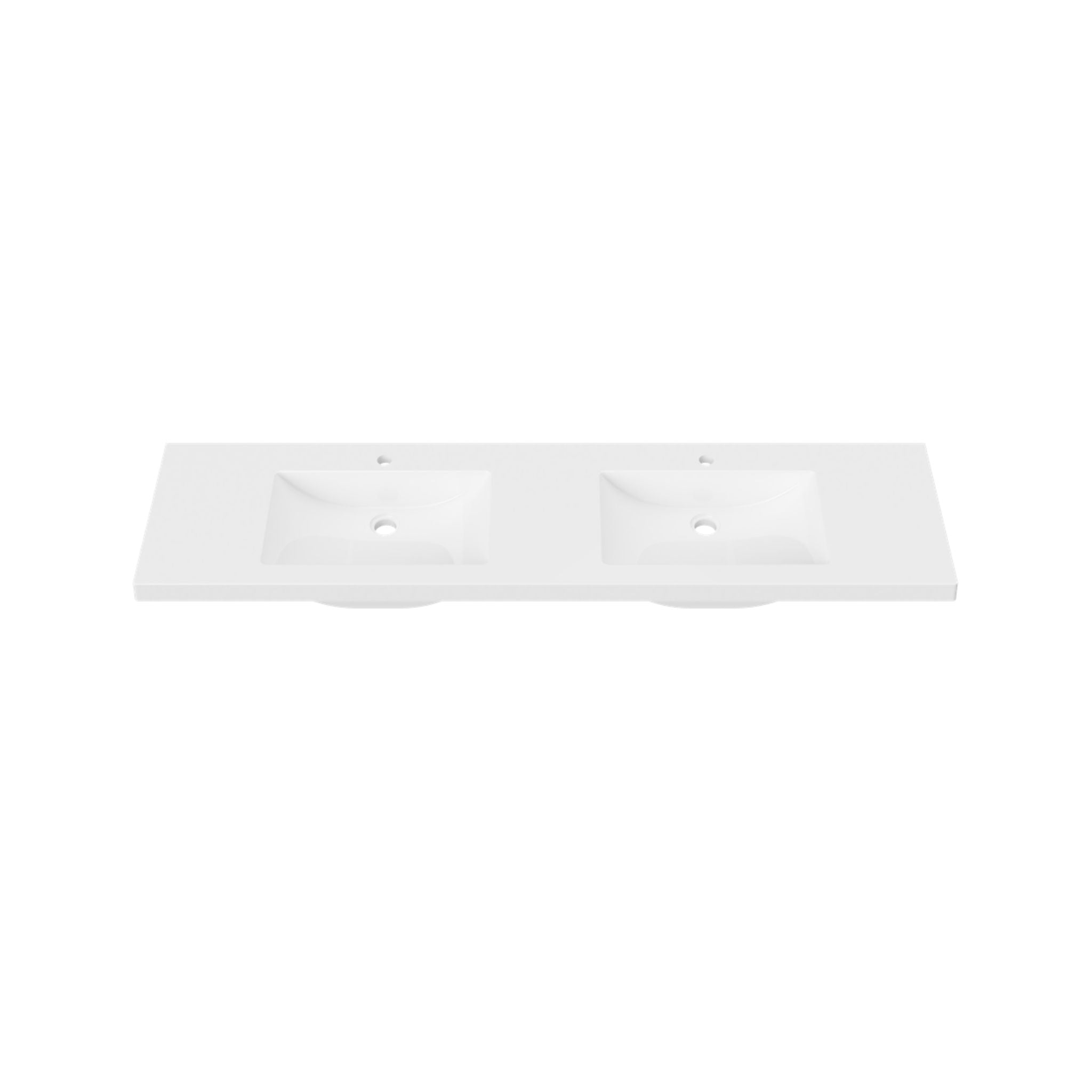 DUROCLASS MONACO MAJOR GLOSS WHITE DOUBLE BOWL UNDERMOUNT VANITY TOP (AVAILABLE IN 1500MM AND 1800MM)