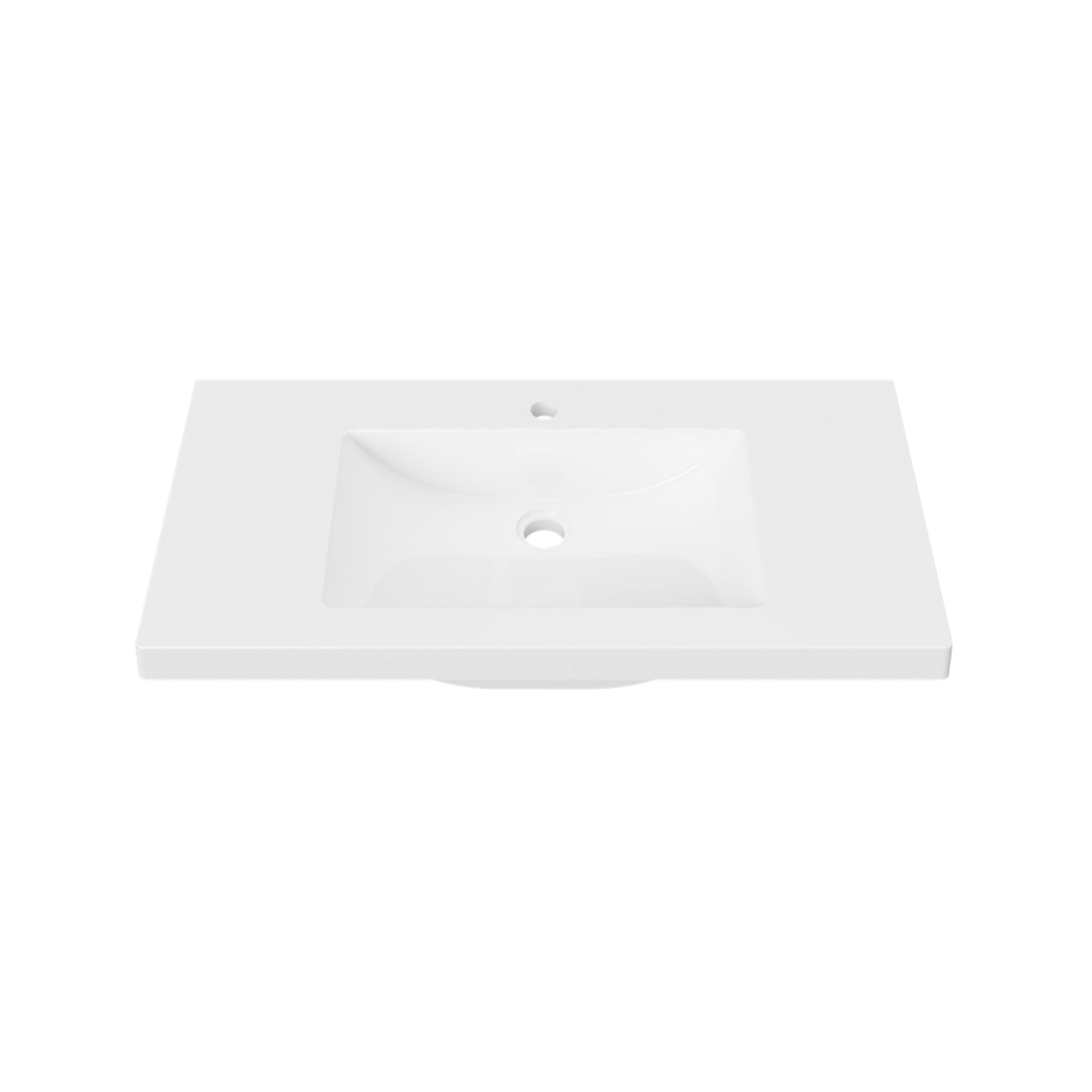 DUROCLASS MONACO MAJOR GLOSS WHITE SINGLE BOWL UNDERMOUNT VANITY TOP (MULTIPLE SIZES AVAILABLE)