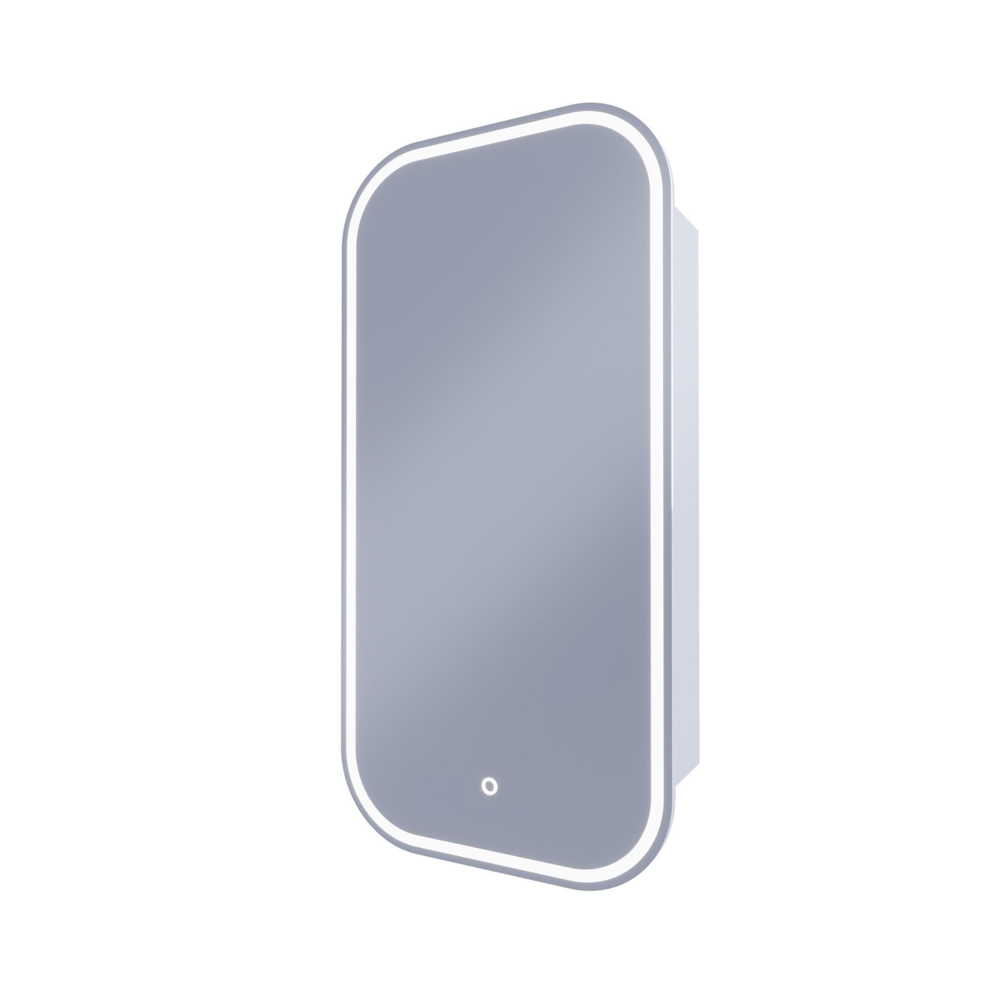 REMER PIAZZA FRAMELESS WHITE LED SHAVING CABINET 450X900MM