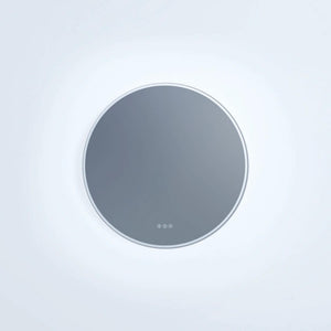 REMER SPHERE FRAMELESS LED MIRROR W/ DEMISTER & BLUETOOTH SPEAKERS 600X600MM