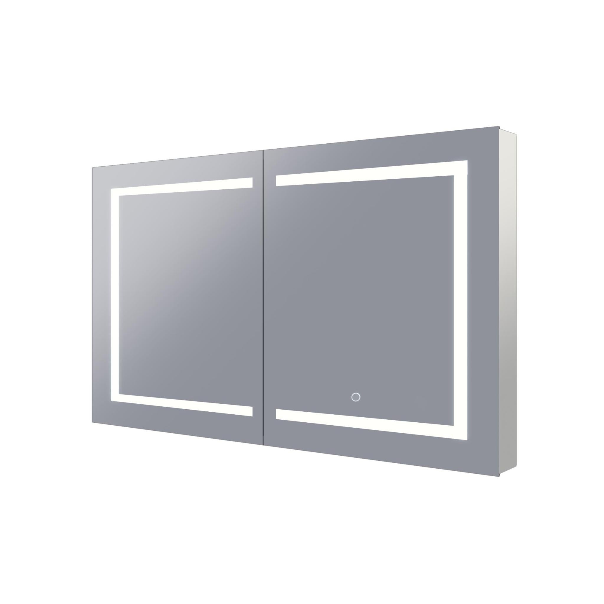 REMER VERA SILVER LED SHAVING CABINET 900X700MM