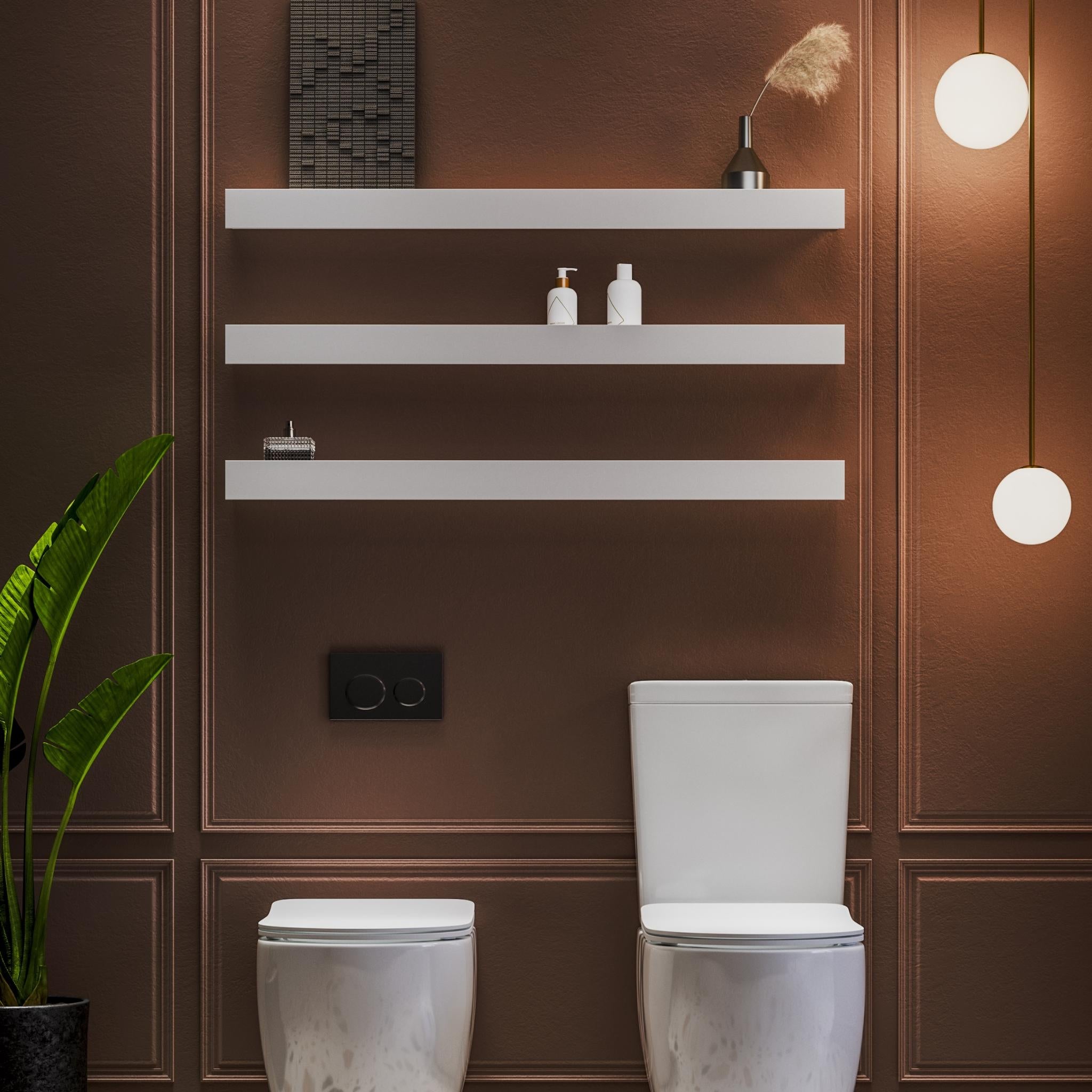 BELBAGNO H COLLECTION SHELF MATTE WHITE (AVAILABLE IN MULTIPLE SIZE)