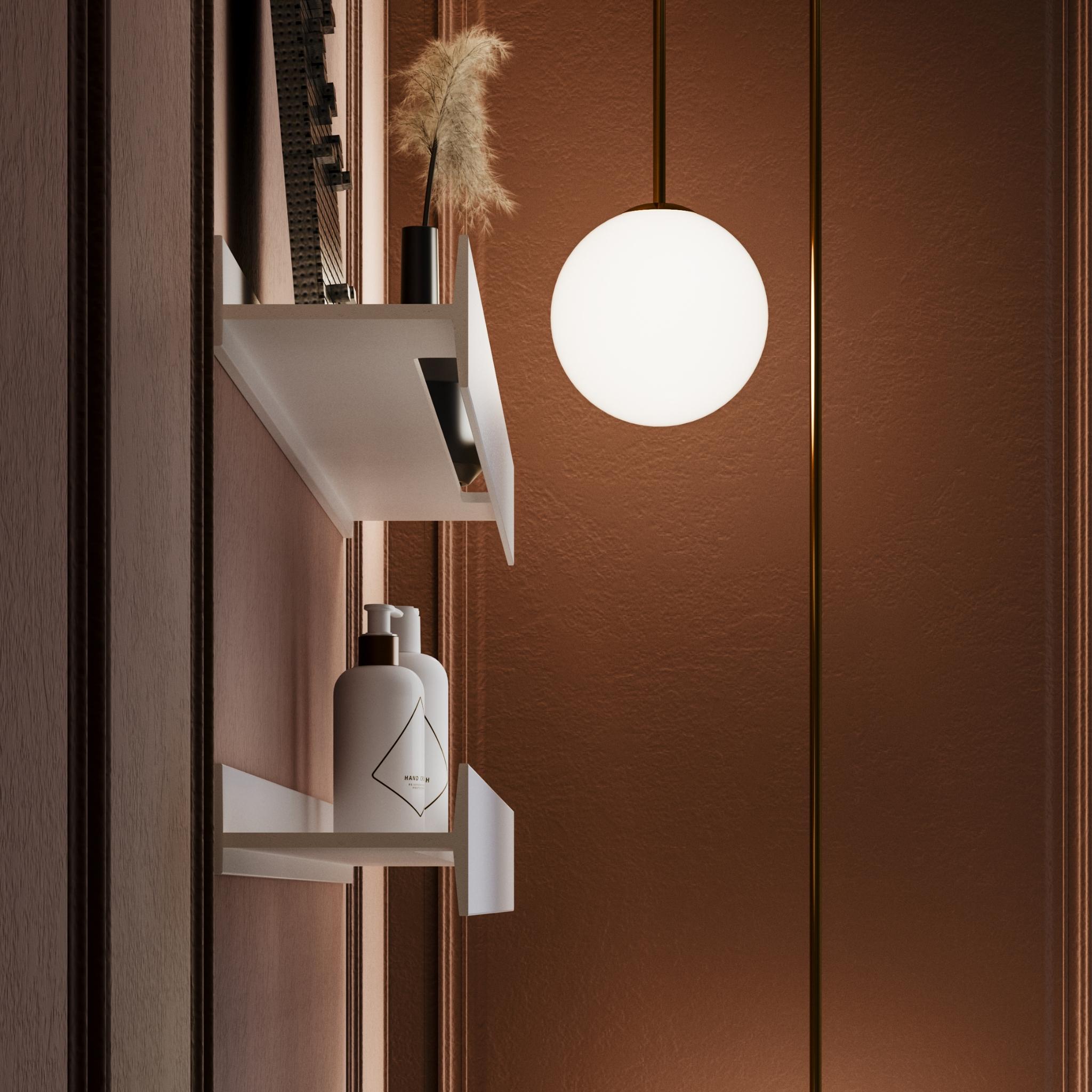 BELBAGNO H COLLECTION SHELF MATTE WHITE (AVAILABLE IN MULTIPLE SIZE)