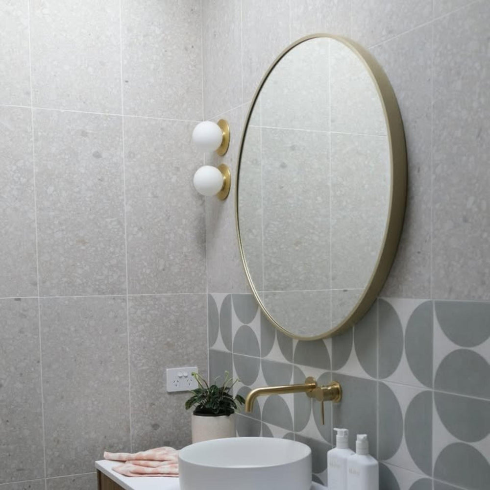 REMER MODERN ROUND FRAMED MIRROR CUSTOM COLOURS 810X810MM
