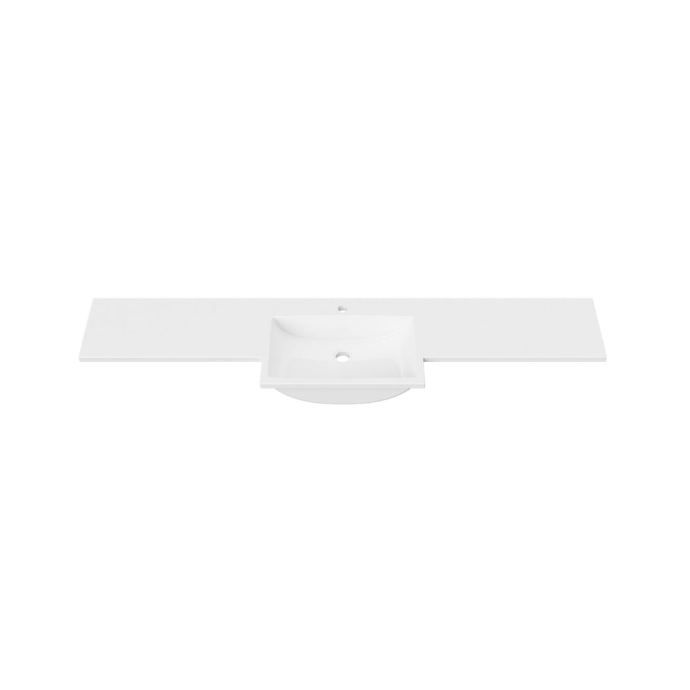 DUROCLASS MONACO FORWARD GLOSS WHITE SINGLE BOWL SEMI-RECESSED VANITY TOP (MULTIPLE SIZES AVAILABLE)