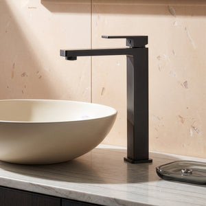 Ikon ceram high rise basin mixer 282mm matte black