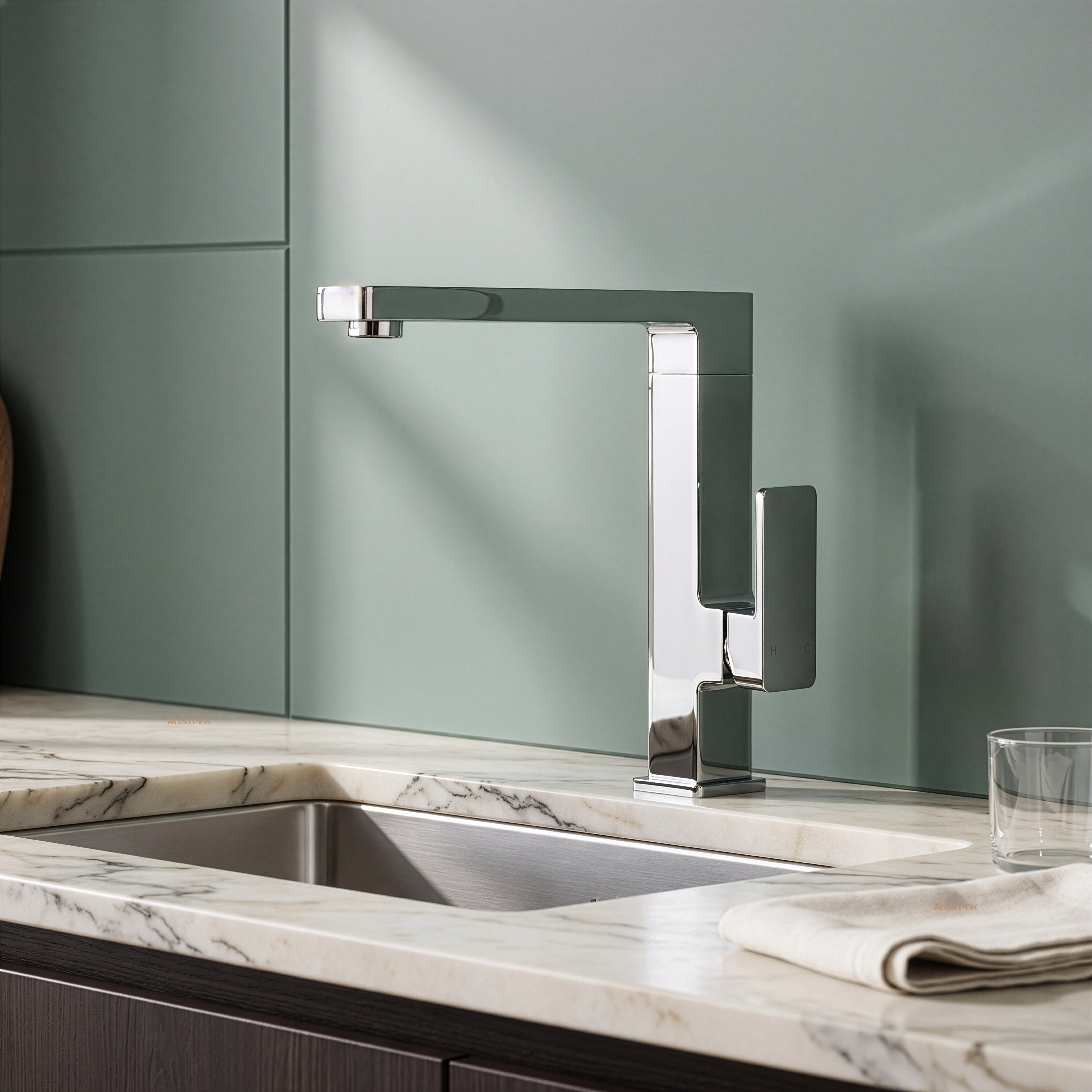 Ikon ceram kitchen sink mixer 250mm chrome