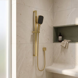 Ikon ceram rail shower brushed gold