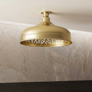 Ikon clasico shower head 220mm brushed gold
