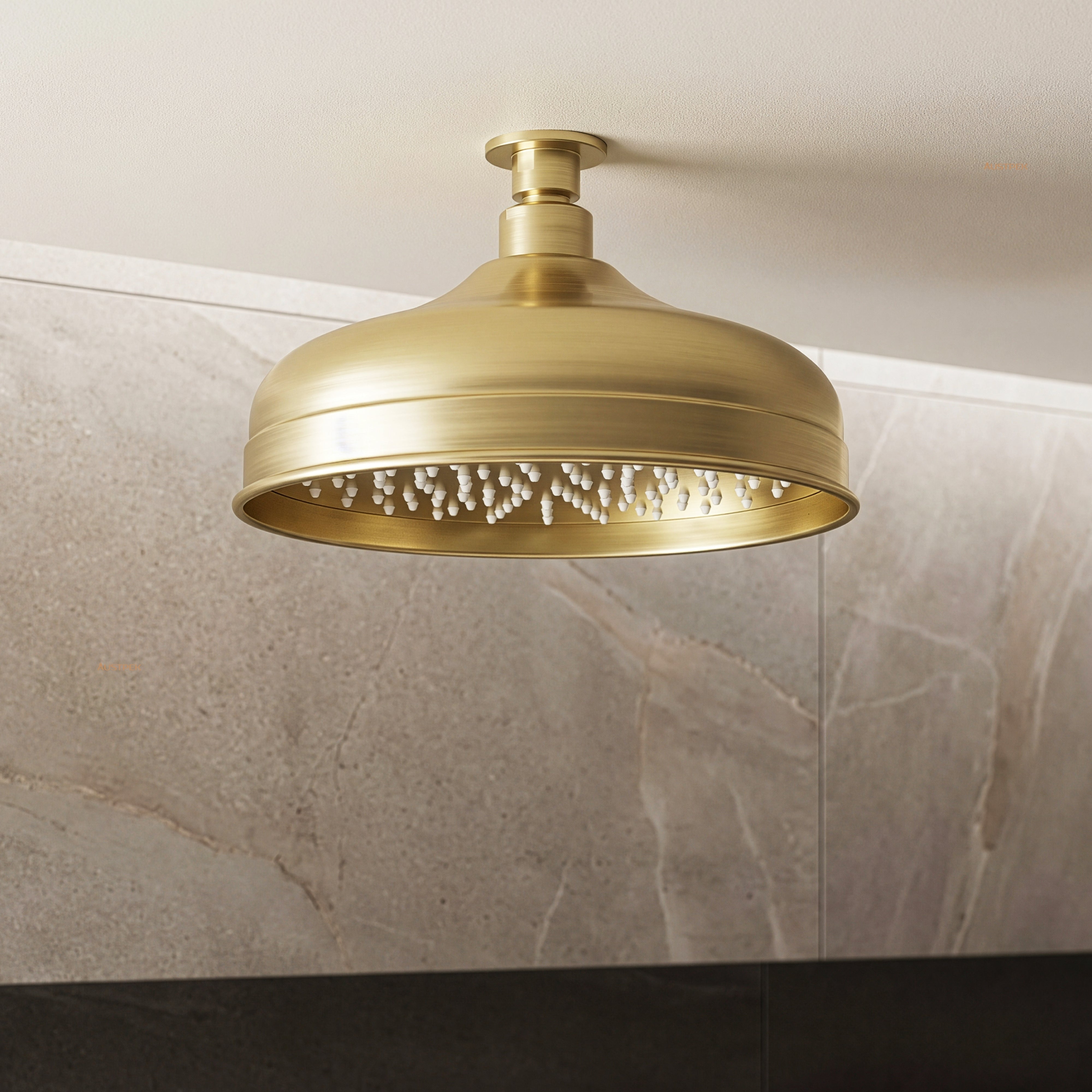 Ikon clasico shower head 220mm brushed gold