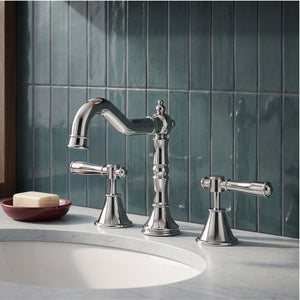 Ikon clasico three piece basin set chrome (brass handle)