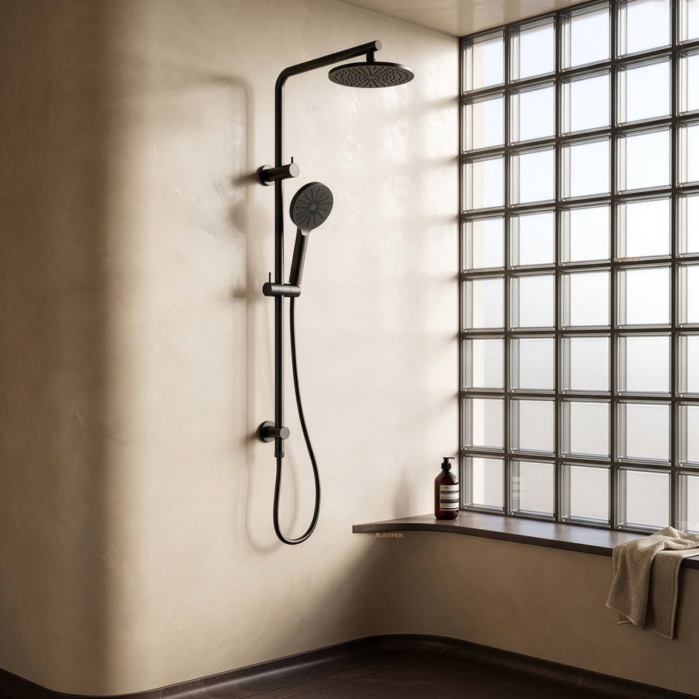 Ikon cora round multi function shower set gun metal