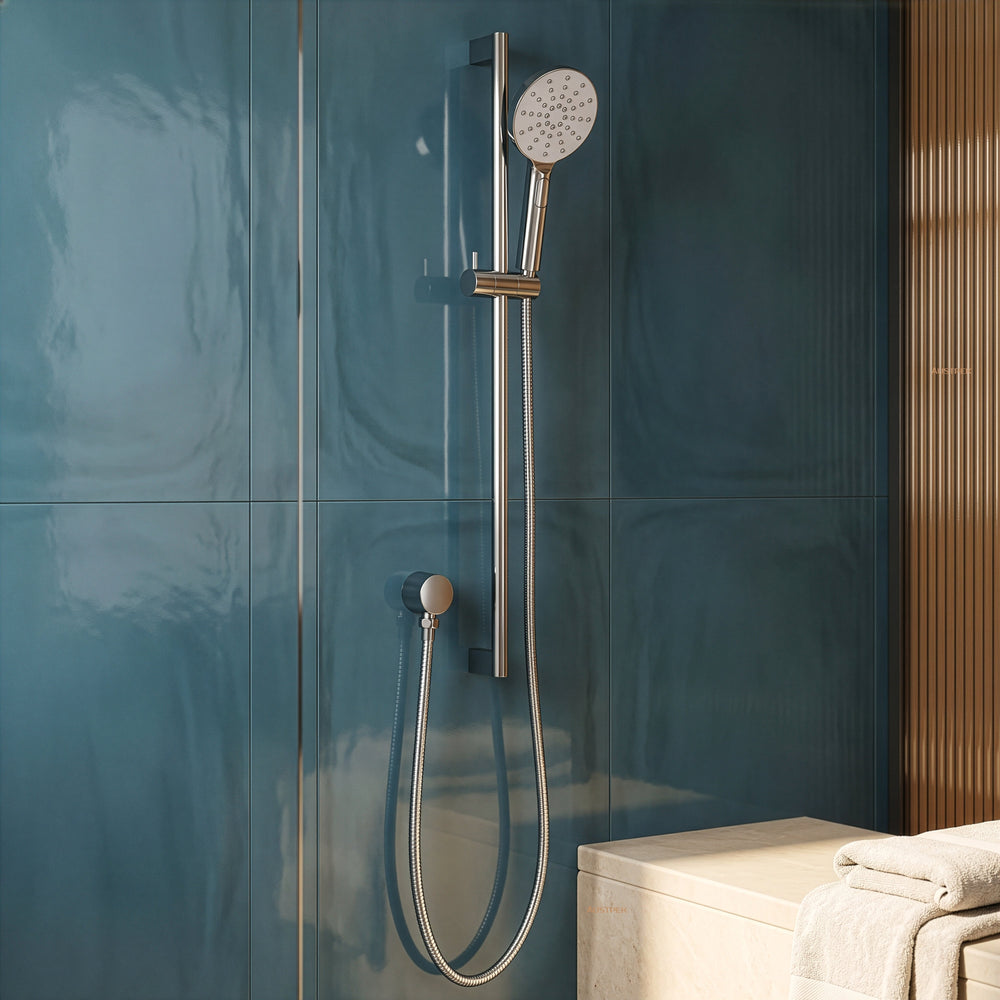Ikon cora round sliding shower set chrome