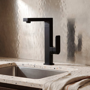 Ikon flores sink mixer 250mm matte black