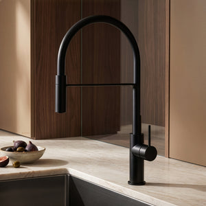 Ikon hali multi-function sink mixer 481mm matte black