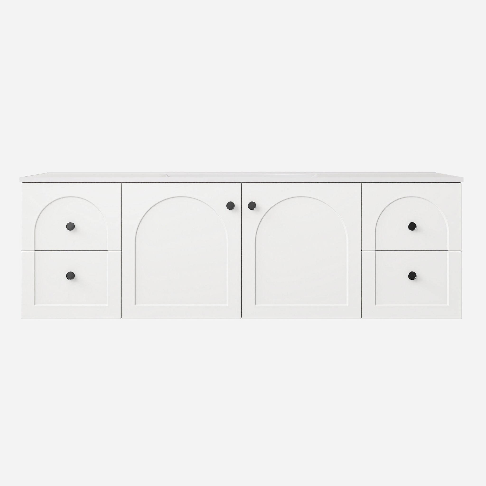 LUKKA CHESTER FEDERATION MATTE WHITE 1500MM DOUBLE BOWL WALL HUNG VANITY