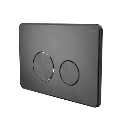NERO IN WALL TOILET PUSH PLATE 258MM GUN METAL