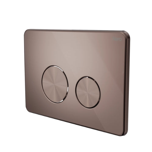 NERO IN WALL TOILET PUSH PLATE 258MM BRUSHED BRONZE