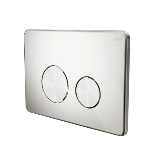 NERO IN WALL TOILET PUSH PLATE 258MM BRUSHED NICKEL